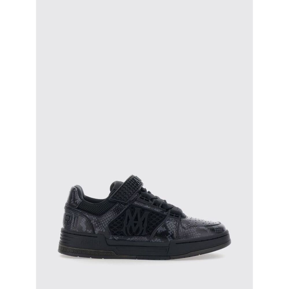 Amiri Men Ma Skyline Amiri Leather Trainers With Python Print And Perforated Toe